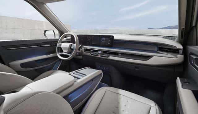 The EV9’s interior is focused on space and comfort (Photo: Kia)