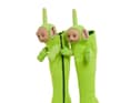 Christian Cowan's latest footwear are a homage to Dipsy -  the bright green character from the 90s children's show.