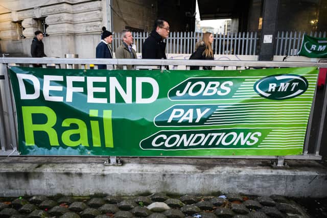 The RMT has been staging strike action at Network Rail since last July (Photo by Leon Neal/Getty Images)