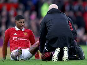 Marcus Rashford picked up a knock in the win over Fulham and has pulled out of the England squad. Credit: Getty.