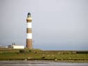 North Ronaldsay Lighthouse in the Orkney Islands is one of the 208 lighthouses operated by NLB.