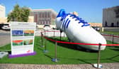 The world's largest football shoe by artist M. Dileef has been put on display at Katara Cultural Village (photo: idhik Keerantakath/ Eyepix Group/Future Publishing via Getty Images)