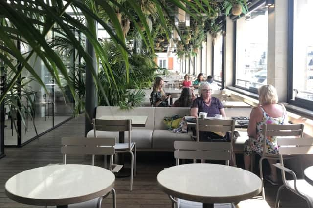 The piazza terrace of the Royal opera House in London