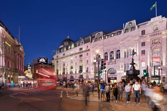 Enjoying Piccadilly Circus (photo: Julian Cornish-Trestrail)