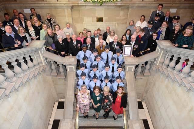 The Mayor of South Tyneside is pictured with the Lord Lieutenant of Tyne and Wear, Lucy Winskell, Deputy Lieutenant of Tyne and Wear, Col Ann Clouston, the Mayoress, and local recipients of the Queen’s Award for Voluntary Service awarded during her time in office.