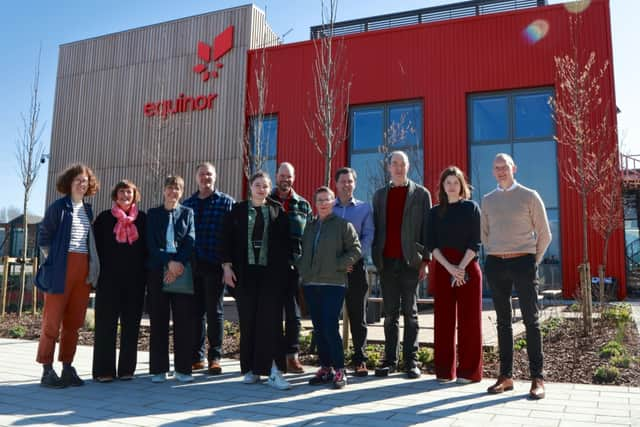 From left: Rosie Morris and  Clare Turner (Gallagher & Turner), Rhiannon Robinson, Paul Henery, Lily Senner, Alex Charrington, Jill Campbell, Mark Halliday (Dogger Bank Wind Farm), Crispian Heath and Felicity Wann and Tom Nightingale (Dogger Bank Wind Farm). 