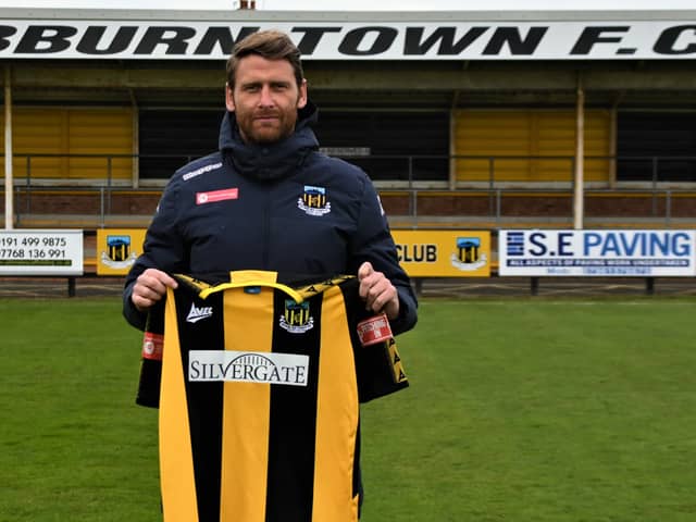 Hebburn Town player-manager Daniel Moore (photo Hebburn Town FC)