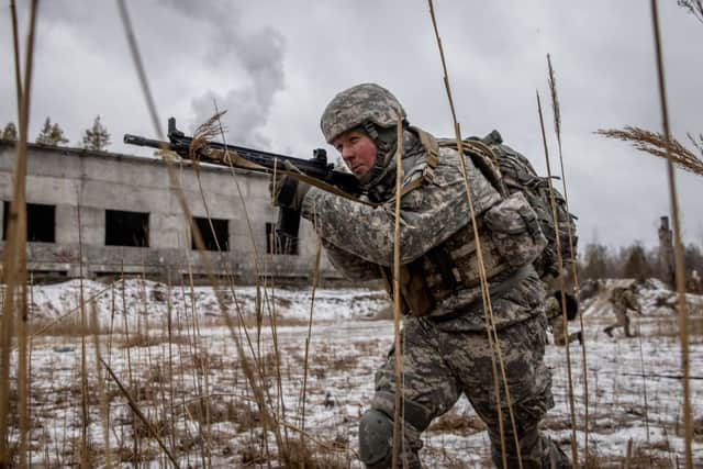 Citizens in Ukraine are being trained up to fight in the event of a Russian invasion of their country (image: Getty Images)