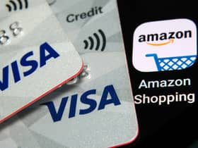 Visa credit cards and Amazon shopping online