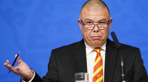 Britain’s Deputy Chief Medical Officer for England Jonathan Van-Tam attends a media briefing on the latest Covid-19 update, at Downing Street, central London on November 29, 2021 (Photo by STEFAN ROUSSEAU/POOL/AFP via Getty Images)