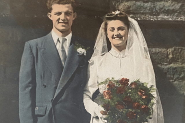 Tony and Eunice on their wedding day on May 2, 1953.