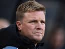 Newcastle United manager Eddie Howe looks on