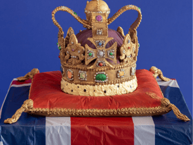 The impressive chocolate crown at Cadbury World