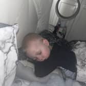 Elijah feeling poorly in bed