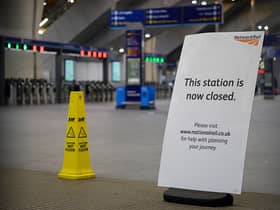 More walk-outs have been arranged for May and June by the main rail union, the RMT, and the train drivers’ union, Aslef. (Photo by Leon Neal/Getty Images)