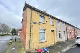 The front of the property shows off the end terraced house