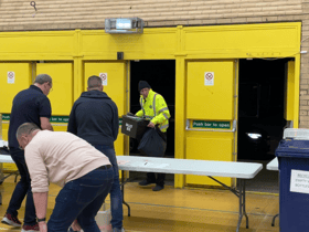 The first ballot boxes arriving in South Tyneside for the 2023 local election.
