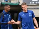 Newcastle United pair Alexander Isak and Sven Botman arriving at St James' Park.