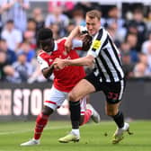 Dan Burn in action for Newcastle United against Arsenal (photo: Getty) 