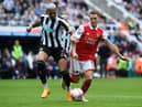 Joelinton in action against Arsenal for Newcastle United.  