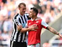 Newcastle United's Dan Burn during the Arsenal game.