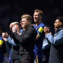 Newcastle United head coach at Elland Road.