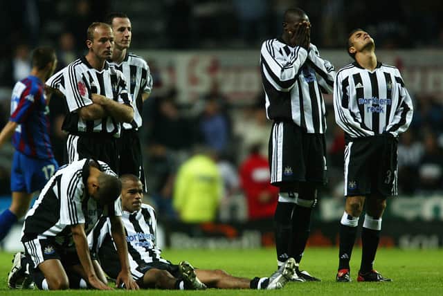 Newcastle United failed to qualify for the 2003/04 Champions League after being defeated by Partizan Belgrade on penalties.