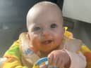 Layla enjoying her food 