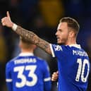Leicester City's James Maddison last night.