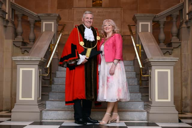 Mayor of South Tyneside Cllr John McCabe with Mayoress Julie McCabe