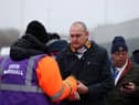 Fans have their Covid-19 passes checked as they arrive at the stadium prior to the Premier League match between Leeds United and Arsenal (Photo: Getty)