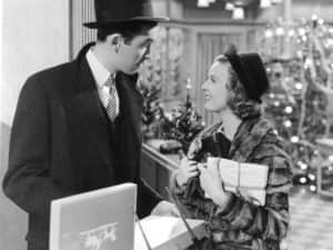 The Shop Around the Corner stars James Stweart and Margaret Sullivan