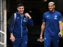 Bruno Guimaraes and Joelinton arrive at St James' Park tonight.
