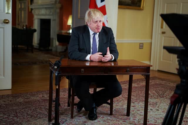 Boris Johnson addresses the public to provide an update on the Covid-19 booster programme (Photo: Getty)