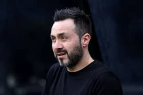 Brighton and Hove Albion head coach Roberto De Zerbi.