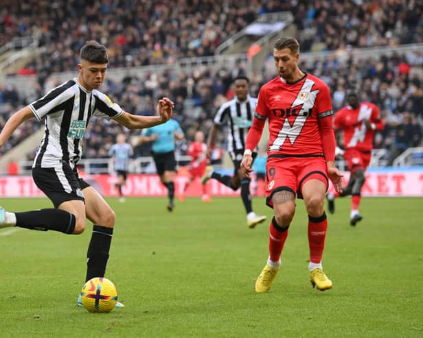 Newcastle United teenager Lewis Miley.  (Photo by Stu Forster/Getty Images)