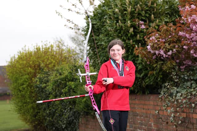 Eleanor Thorton is preparing for two national archery competitions. Photo: Crest Photography. 