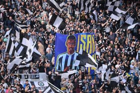 Newcastle United fans celebrate at a match