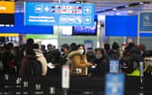 Travellers faced queues of up to three hours (Photo: Getty Images)
