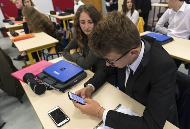 Children’s Commissioner for England, Dame Rachel de Souza, said that she supported Williamson’s plan to formally ban smartphones in schools (Photo: PATRICK HERTZOG/AFP via Getty Images)