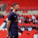 Gateshead manager Mike Williamson at Wembley last season. (Pic: Jack McGraghan)