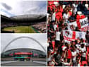 The Wimbledon finals will be contested in front of capacity crowds and 40,000 fans will be allowed in Wembley for its final Euro 2020 fixtures (Getty Images)