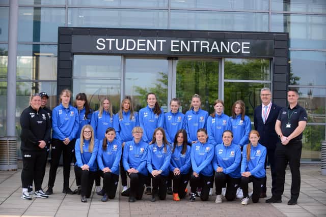 St. Joseph's RC Hebburn Girls U15s have reached ESFA National Cup Final and the club is getting tracksuits sponsored by UTS.