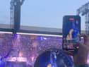 Beyonce performing at the Stadium of Light