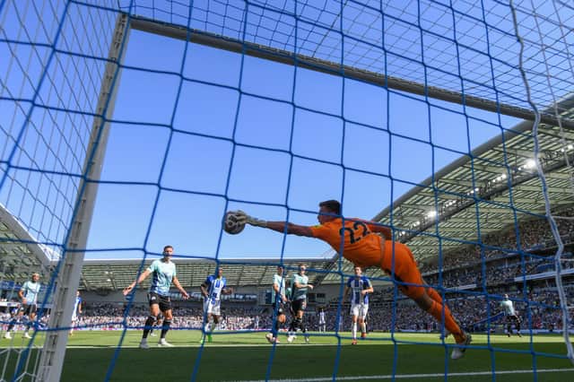 Nick Pope's save at the Amex Stadium against Brighton has been nominated for Premier League save of the season.