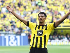 Jude Bellingham celebrates at Borussia Dortmund.  