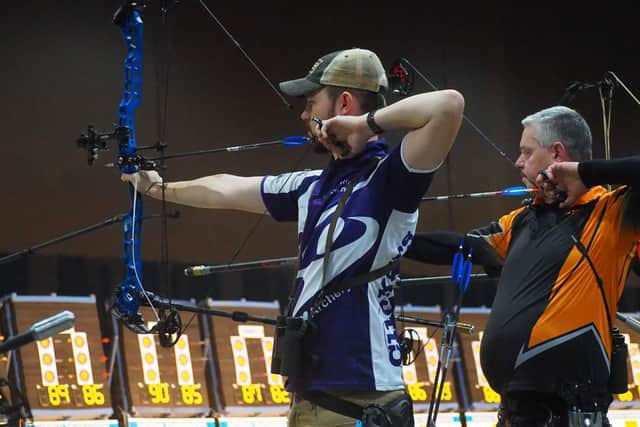 Dillon at a archery competition