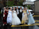 Not even a downpour could spoil the fun for these students. Photo: IB