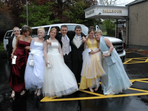 Not even a downpour could spoil the fun for these students. Photo: IB