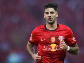 Dominik Szoboszlai of RB Leipzig in action during a match